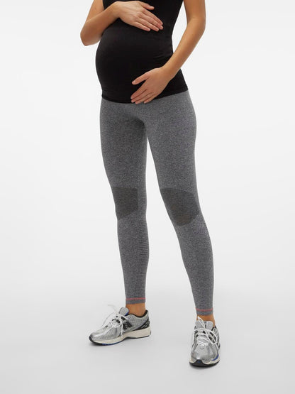 Mamalicious gravidträningsleggings - Grå ljung - Gravidkläder - MamaMilla