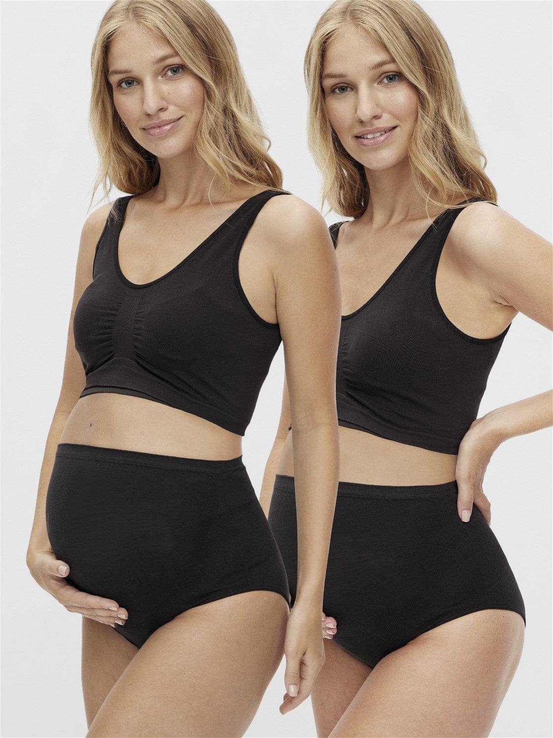 Mamalicious 2-pack ekologiska gravidtrosor Heal - Svart - Gravidkläder - MamaMilla