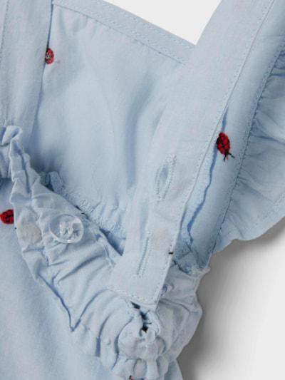 Name it Romper med broderi - Ferilla - Nyckelpigor - Chambray Blue - Jumpsuit - MamaMilla