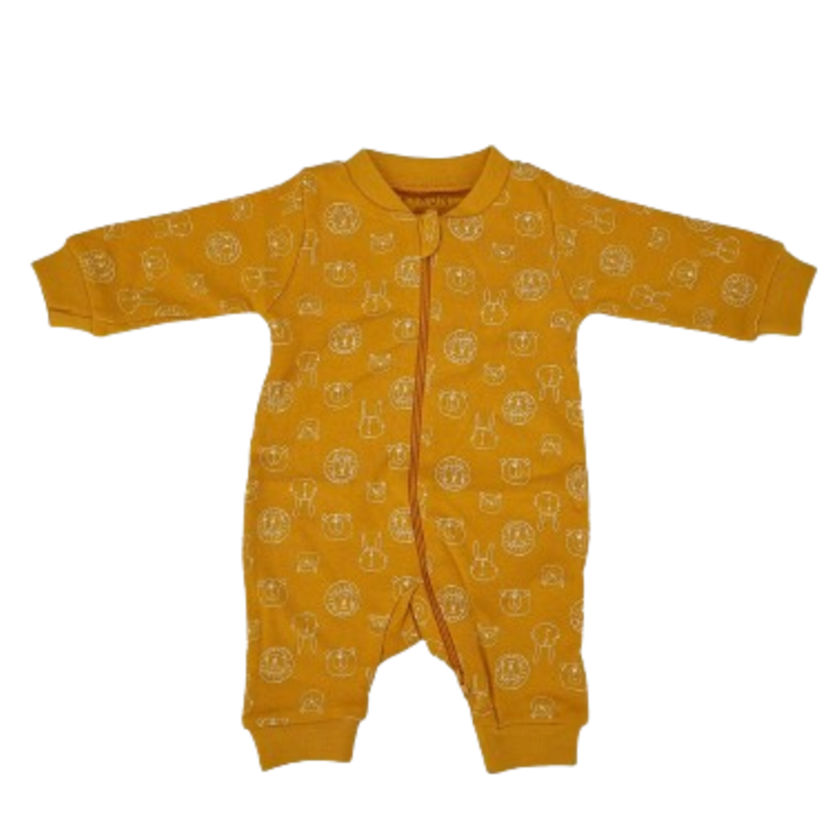 Fixoni onesie/nattklänning utan fötter - New Nadja - Djur - Gul - Nattkläder - MamaMilla