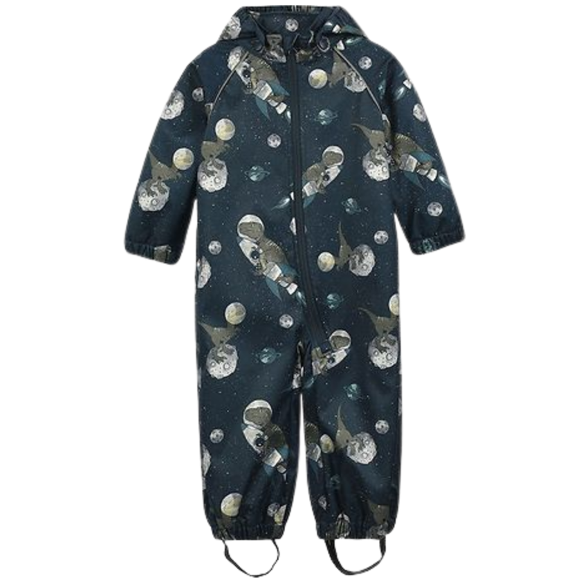 Minymo Softshell kostym - Dinos i rummet - Blue Nights - softshell - barn - MamaMilla