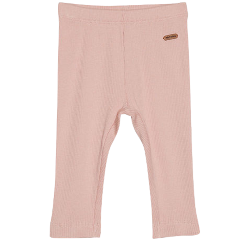 Minymo leggings i ribb - Mahogny Rose - byxor - MamaMilla