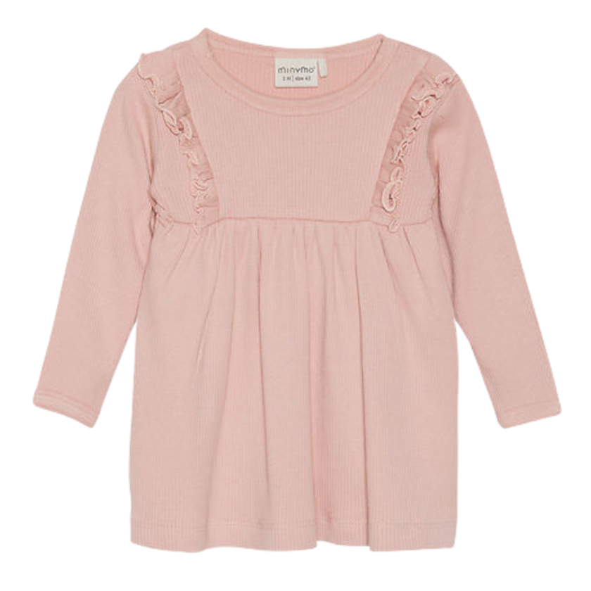 Minymo Ribbklänning - Mahogny Rose - Klänning - MamaMilla