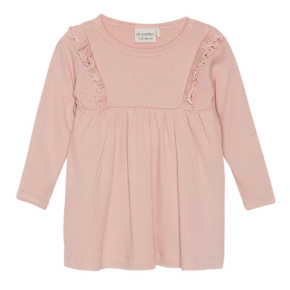 Minymo Ribbklänning - Mahogny Rose - Klänning - MamaMilla