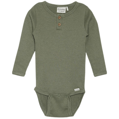 Minymo Body in Rib - Deep Lichen Green - Body - MamaMilla