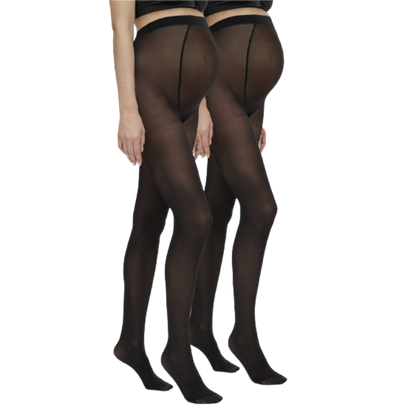 Mamalicious nylonstrumpor för gravida (50 denier) 2-pack - gravidkläder - MamaMilla
