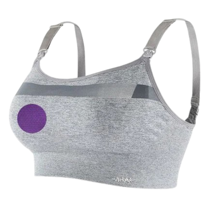 Cache Coeur Seamless Sport Amnings-BH - Woma - Grå - Underkläder - MamaMilla