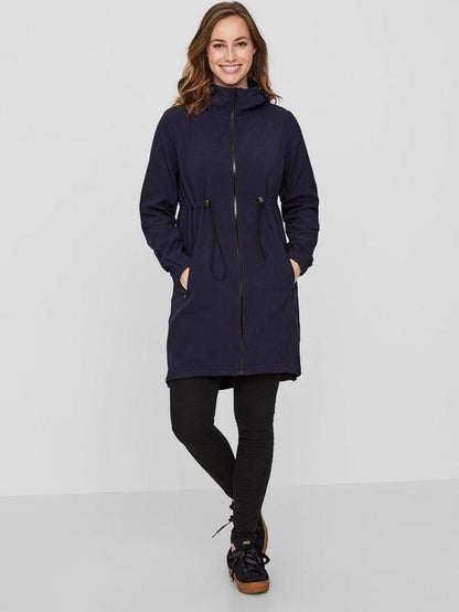 Mamalicious 3in1 softshell-bärare och gravidjacka - Mörkblå - Bärjacka - MamaMilla