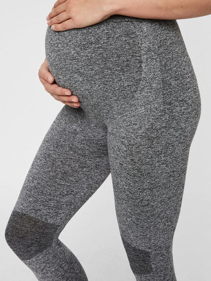 Mamalicious gravidträningsleggings - Grå ljung - Gravidkläder - MamaMilla