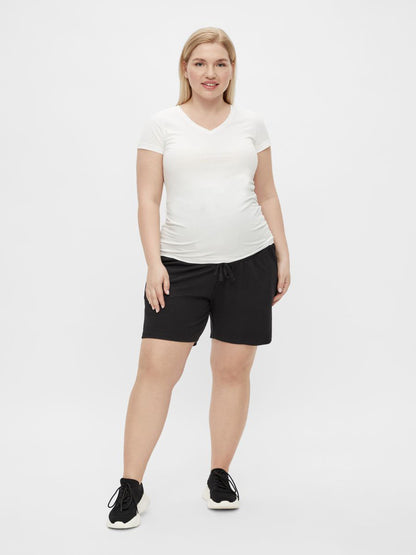 Mamalicious Gravidshorts - Curve Lif - Marinblå blazer - Gravidkläder - MamaMilla