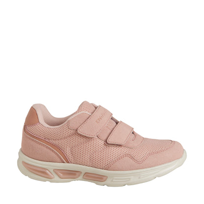 FANTASTISKA lätta sneakers med kardborre och ljus - Misty Rose - skor - MamaMilla