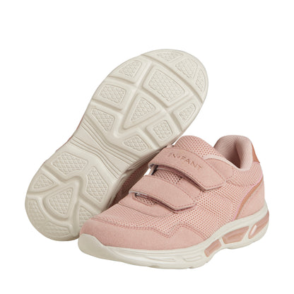 FANTASTISKA lätta sneakers med kardborre och ljus - Misty Rose - skor - MamaMilla