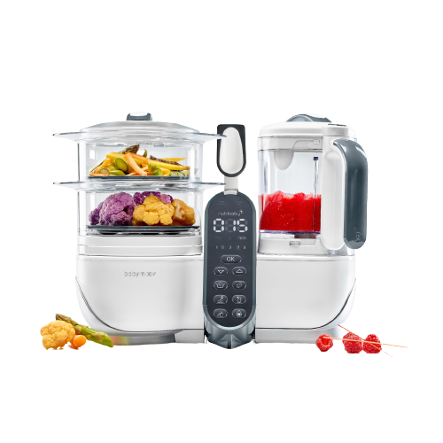 Babymoov Matmaskin - Nutribaby Plus inkl. 15 återanvändbara smoothiepåsar - Vita - Matmaskin - MamaMilla