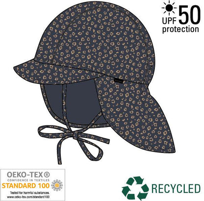 Mikk-line simsolhatt med skärm och halsskärm - Blue Nights - Solhatt - MamaMilla