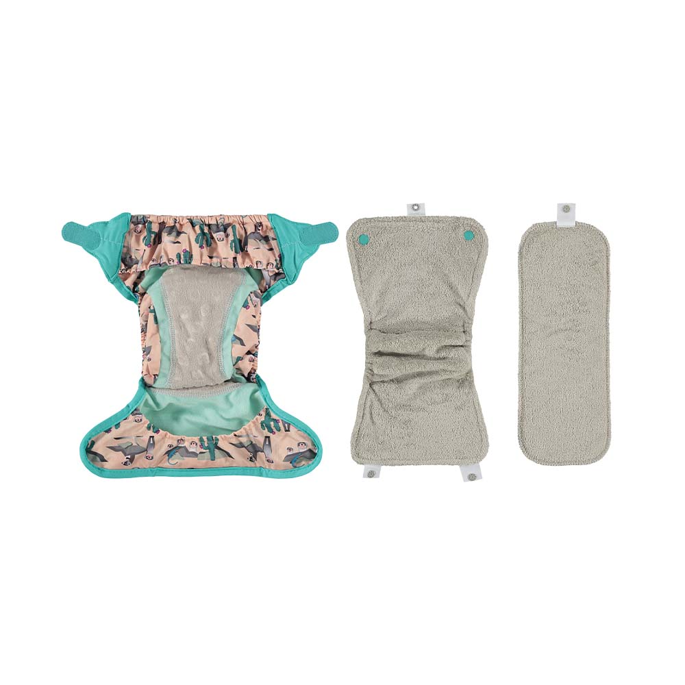 STÄNG återanvändbar blöja med inlägg - Kardborre - Iller - Allt-i-ett (AIO) - MamaMilla