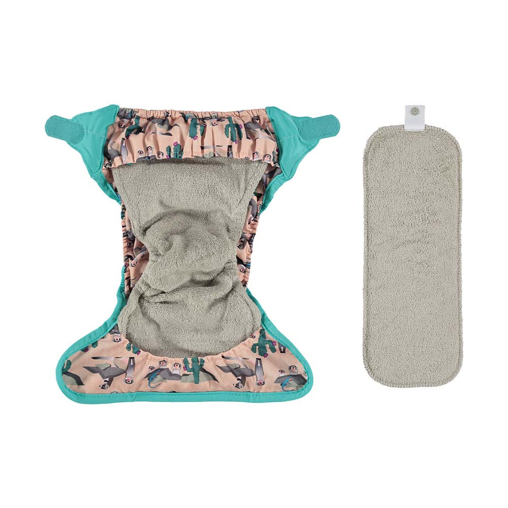 STÄNG återanvändbar blöja med inlägg - Kardborre - Iller - Allt-i-ett (AIO) - MamaMilla