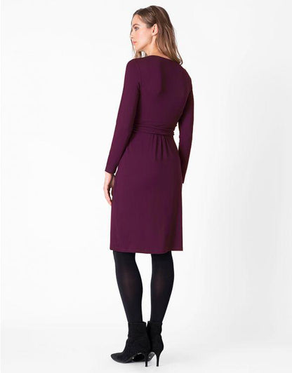 Seraphine vente-og ammekjole med lange ærmer - Peachey - Burgundy - Ammetøj - MamaMilla