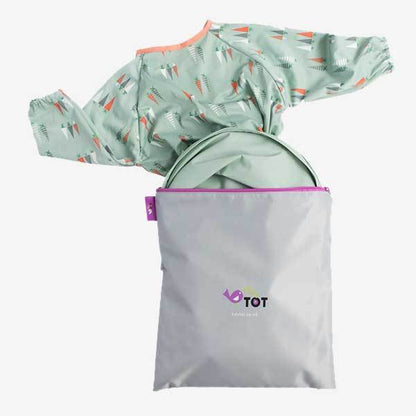 Tidy Tot Haklapp och bricka - SET - Dusty Mint - Haklapp med ärmar - MamaMilla