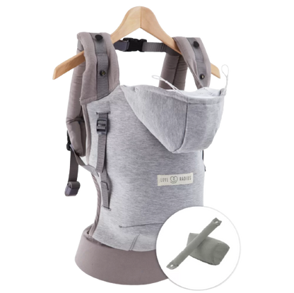 Love radius bæresele inkl. babyindsats - Hoodie carrier - Lysegrå/Athletic Grey - bæresele - MamaMilla