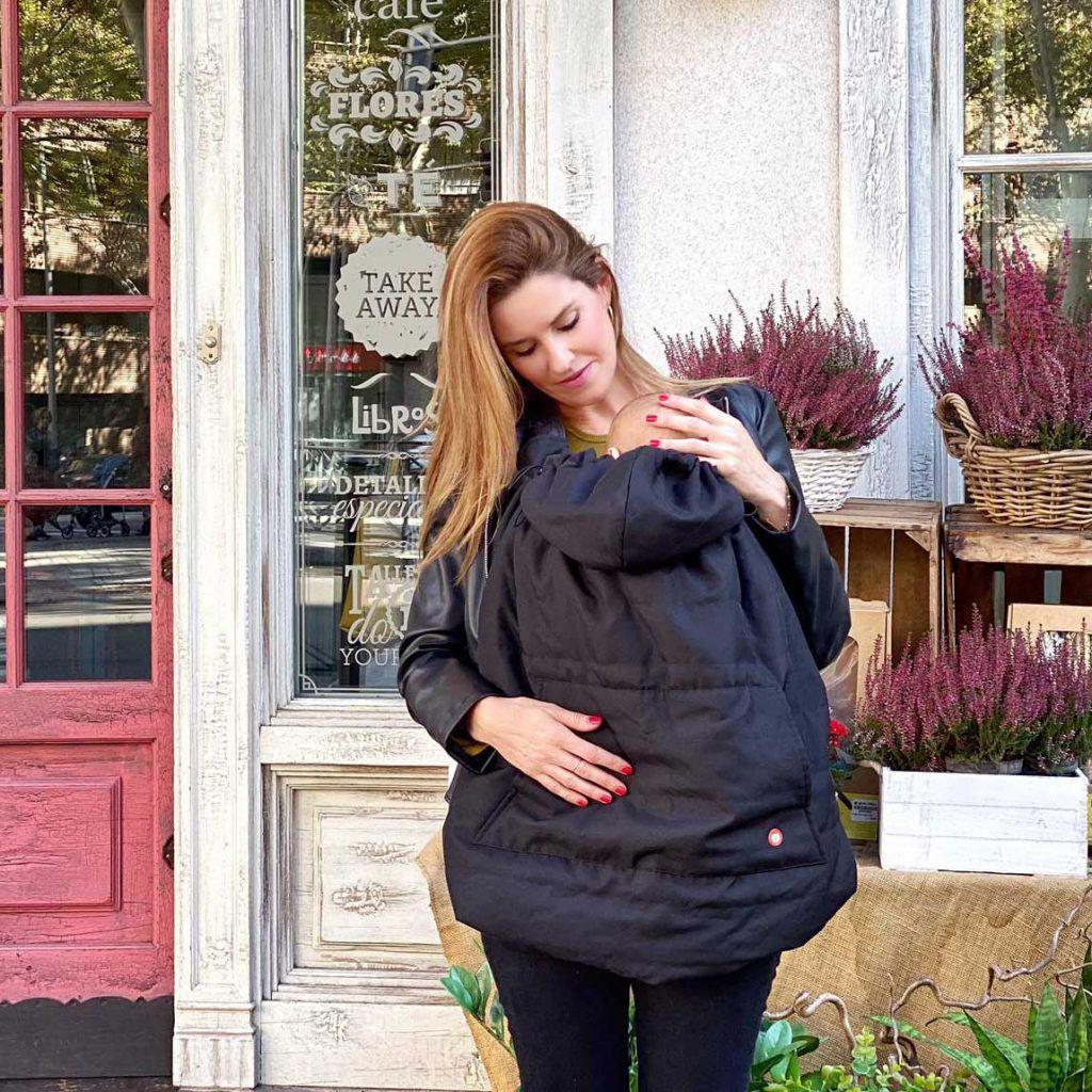 Wombat &amp; Co. vinterfodral för bärsele och swaddle - Charcoal Black/Grey - Bärskydd - MamaMilla