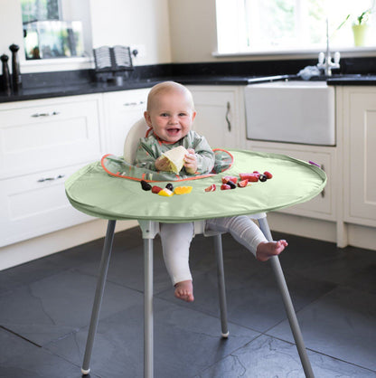 Tidy Tot Haklapp och bricka - SET - Dusty Mint - Haklapp med ärmar - MamaMilla