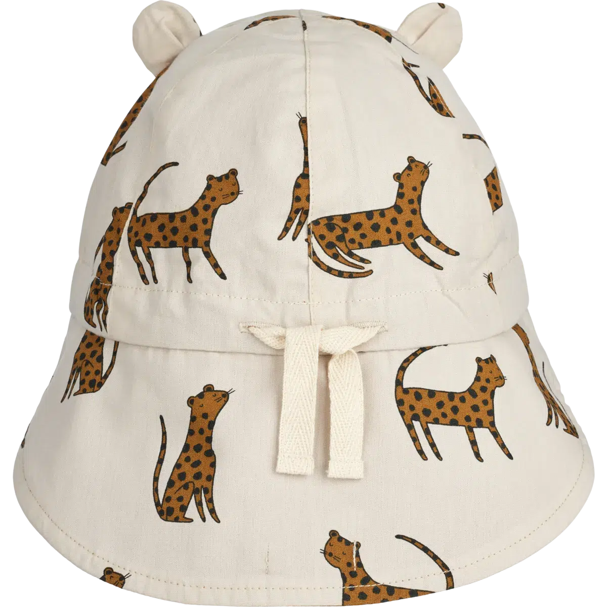 Liewood vändbar solhatt med brätte och öra - Gorm - Leopard / Sandy - Solhatt - MamaMilla