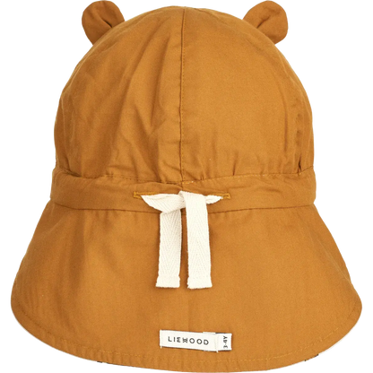 Liewood vändbar solhatt med brätte och öra - Gorm - Leopard / Sandy - Solhatt - MamaMilla