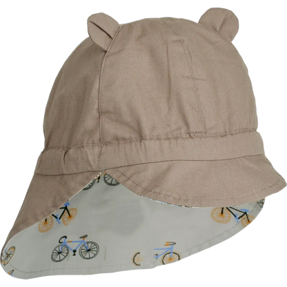 Liewood vändbar solhatt med skärm och öra - Gorm - Cykel / Molnblå - Solhatt - MamaMilla