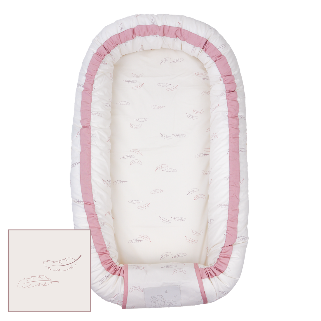 MamaMilla babynest med Fossflakes-fyllning - Rosenfjädrar - Babynest - MamaMilla