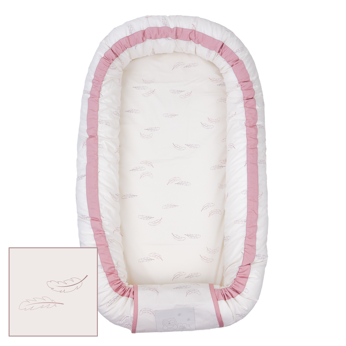 MamaMilla babynest med Fossflakes-fyllning - Rosenfjädrar - Babynest - MamaMilla