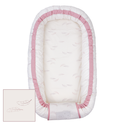 MamaMilla babynest med Fossflakes-fyllning - Rosenfjädrar - Babynest - MamaMilla