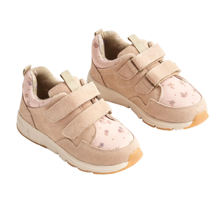 Wheat Toney Printed Velcro Sneaker - rosa beige blommor - Skor - MamaMilla