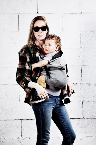 Kärleksradiehållare inkl. babyinlägg - Huvtröja - Mörkgrå/flanellgrå - bärsele - MamaMilla