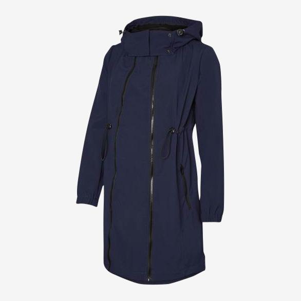 Mamalicious 3in1 softshell-bärare och gravidjacka - Mörkblå - Bärjacka - MamaMilla