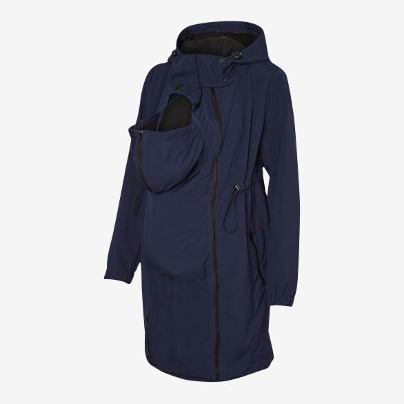 Mamalicious 3in1 softshell-bärare och gravidjacka - Mörkblå - Bärjacka - MamaMilla