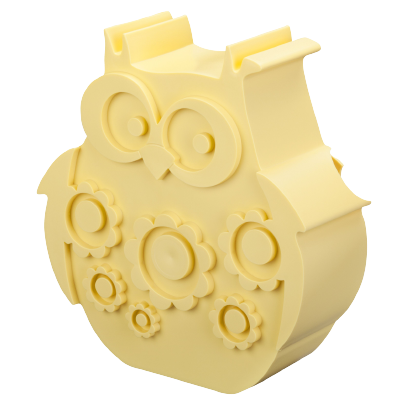 BLAFRE Matlåda med 2 fack - Uggla - Ljusgul - Matlåda - MamaMilla