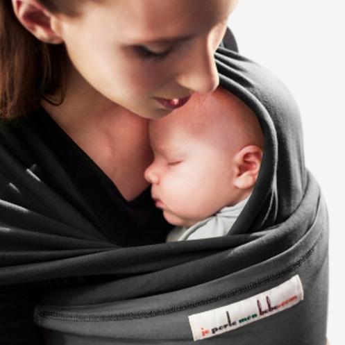 Love radius stretch wrap original - Svart/Kolgrå - wrap - MamaMilla