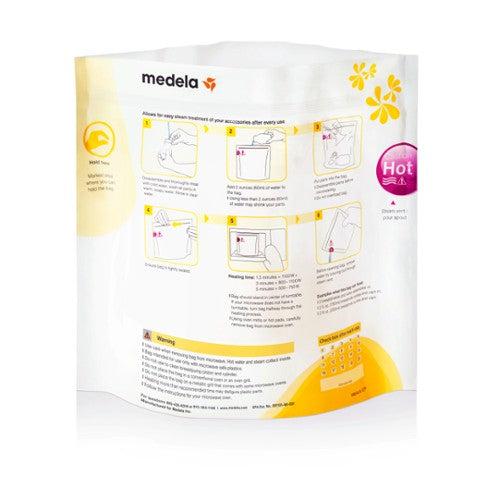 Medela - Quick Clean-påsar för sterilisering i mikrovågsugn - Flaskmatad baby - MamaMilla