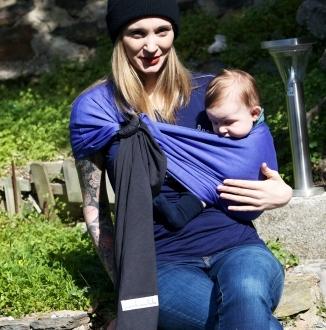 Love radius ringsele - Svartgrå/Lila - ringsele - MamaMilla