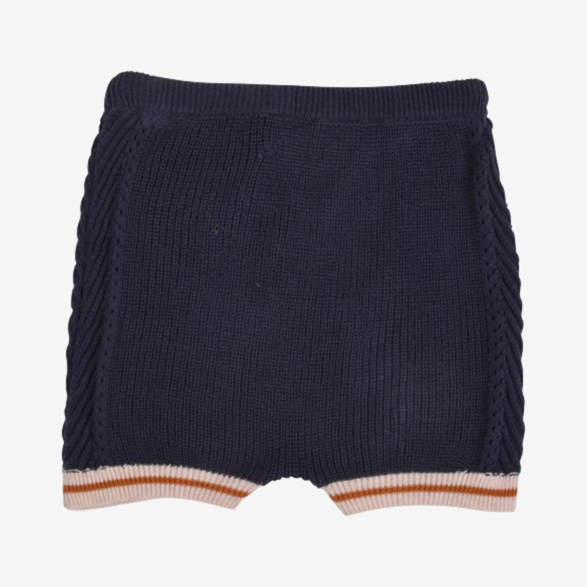 PAPFAR Stickade shorts - Blue Nights - Byxor - MamaMilla