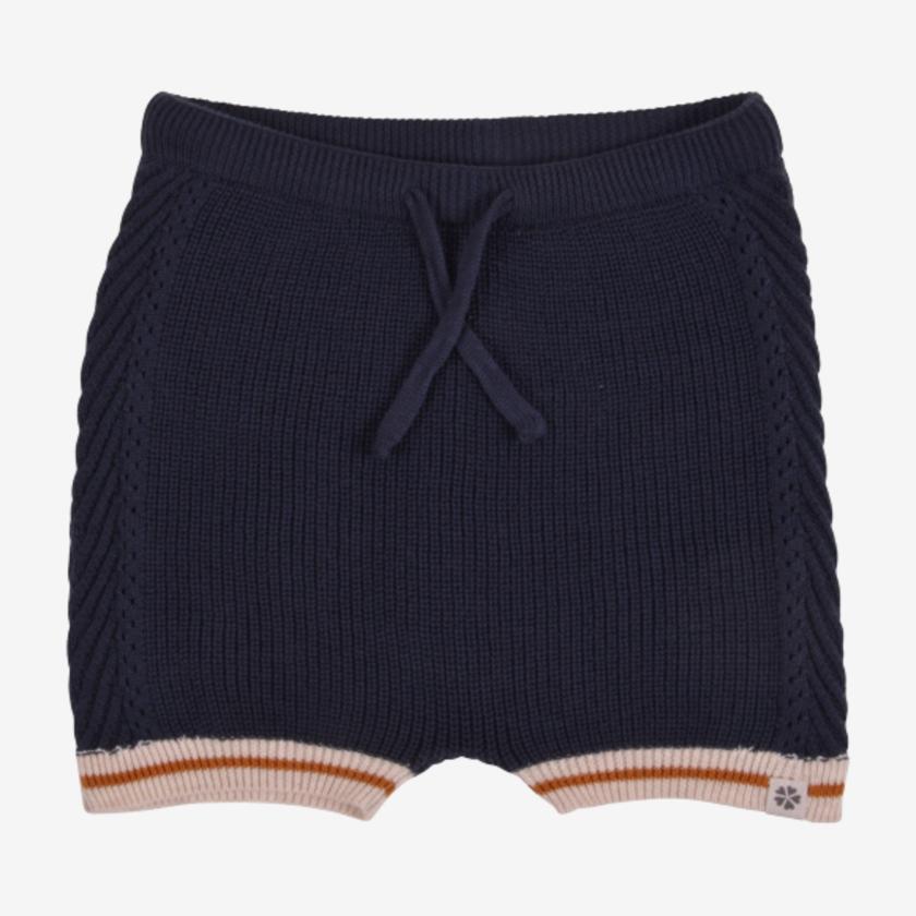 PAPFAR Stickade shorts - Blue Nights - Byxor - MamaMilla