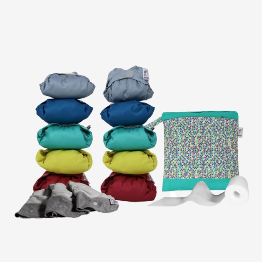 STÄNG återanvändbara blöjor - Startpaket - Färger - Allt-i-ett (AIO) - MamaMilla