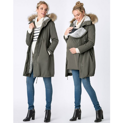 Seraphine Vänt- och bärjacka 3-i-1- Valetta - Khaki - Bärjacka - MamaMilla
