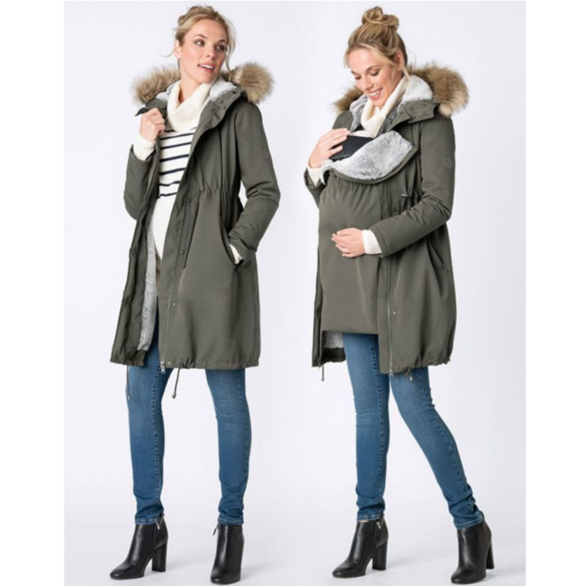 Seraphine Vänt- och bärjacka 3-i-1- Valetta - Khaki - Bärjacka - MamaMilla