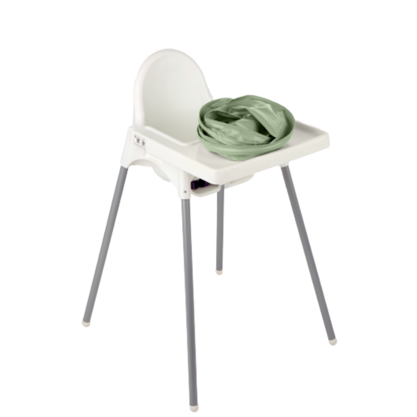 Tidy Tot Haklapp och bricka - SET - Sage Grönsaker - Haklapp med ärmar - MamaMilla