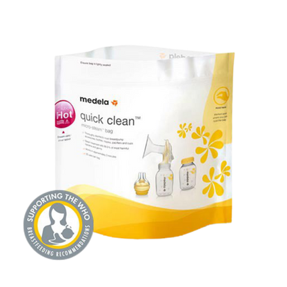 Medela - Quick Clean-påsar för sterilisering i mikrovågsugn - Flaskmatad baby - MamaMilla