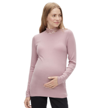 Mamalicious Trina Långärmad Gravid Top - Fläder - Gravid - MamaMilla