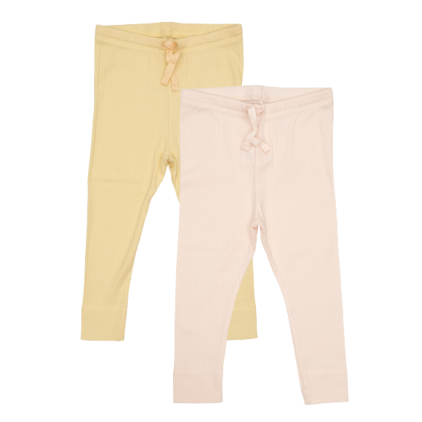 Copenhagen Colors 2-pack leggings - Gul / mjuk rosa - leggings - MamaMilla