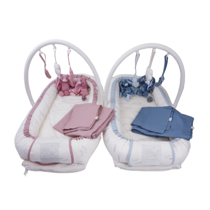 MamaMilla babynest med Fossflakes-fyllning - Rosenfjädrar - Babynest - MamaMilla