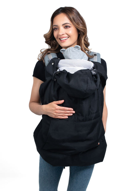 Wombat &amp; Co. vinterfodral för bärsele och swaddle - Charcoal Black/Grey - Bärskydd - MamaMilla